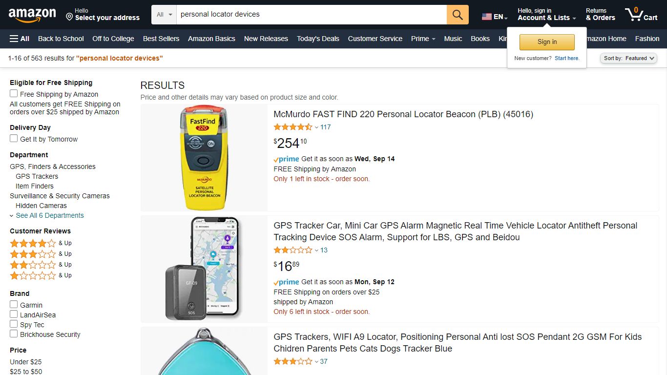 Amazon.com: personal locator devices